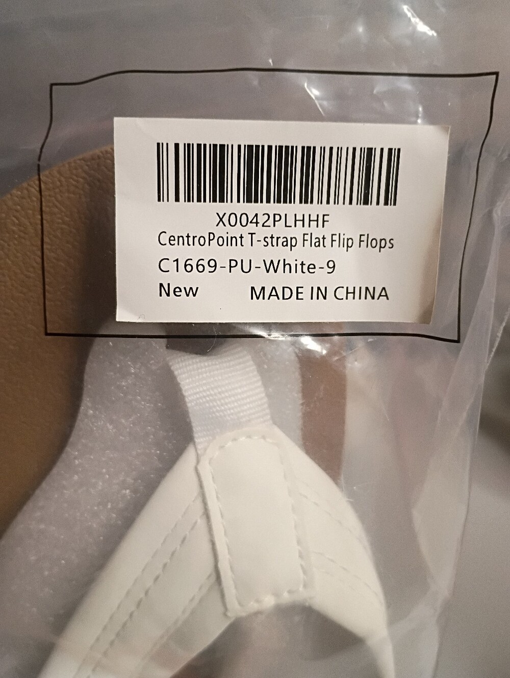CentroPoint Women's T-strap Flat Flip Flops New In Package Size 9 - Picture 5 of 5